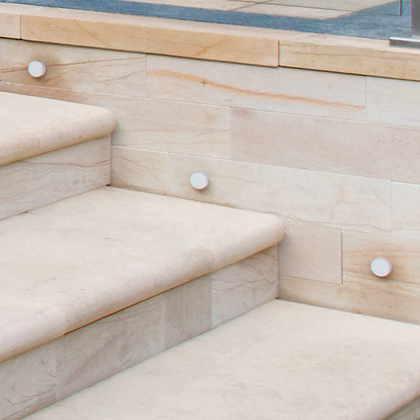 Photo of steps with integrated LED lighting