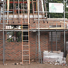 A photo of a house under construction